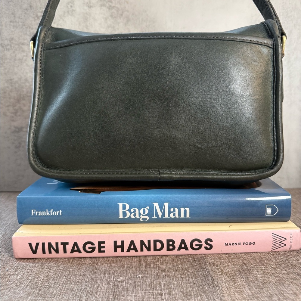 Vintage Coach Compartment Bag — Style 9850 (1990), Forest Green - Picture 2 of 15